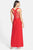 Adrianna Papell - 231M47570 Lace Inset Drape Dress in Red