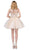 Dancing Queen - 3023 Embellished Scoop A-line Homecoming Dress in Neutral