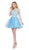 Dancing Queen - 3024 Embellished Illusion Scoop Homecoming Dress in Green