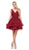 Dancing Queen - 3026 Plunging V Neck Homecoming Cocktail Dress
