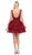 Dancing Queen - 3026 Plunging V Neck Homecoming Cocktail Dress