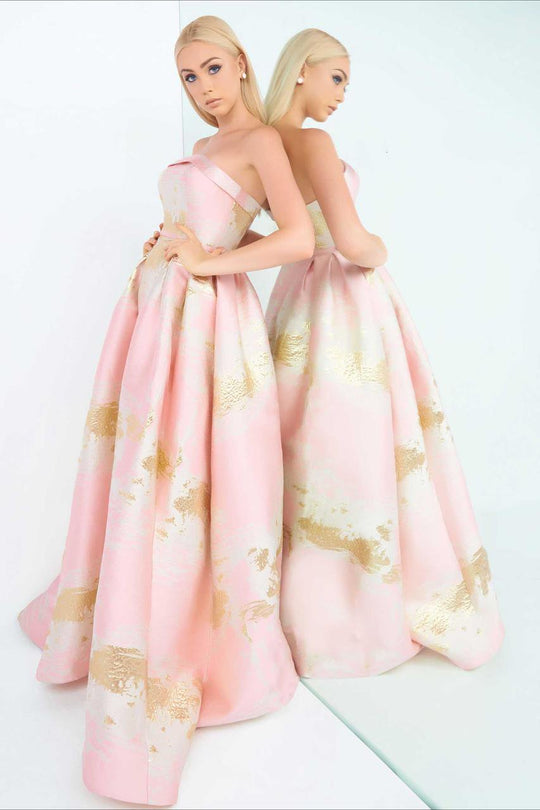 Ieena Duggal  - Bustier Gown Style 30287I in Pink