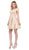 Dancing Queen - 3029 Off-Shoulder A-Line Homecoming Cocktail Dress in Neutral