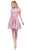 Dancing Queen - 3029 Off-Shoulder A-Line Homecoming Cocktail Dress in Pink