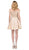 Dancing Queen - 3029 Off-Shoulder A-Line Homecoming Cocktail Dress in Neutral