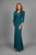Daymor Couture - V-neck Sheath Dress with Jacket 302 in Green