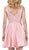 Dancing Queen - 3036 Sleeveless Beaded Lace V-neck Homecoming Dress In Pink