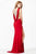 JVN23907 Fitted Crystal Embellished Cowl Dress