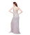 Primavera - 3040 Shimmering Beaded Gown with High Slit in Pink