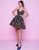 Mac Duggal Colorful Floral Short Dress 30495N In Black and Multi-Color