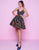 Mac Duggal Homecoming - 30495N Colorful Floral Short Dress in Black and Multi-color