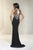 Xcite Prom - Beaded Sleeveless Bateau Neckline Gown 30519 in Black