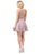 Dancing Queen - 3052 Embellished Halter A-line Cocktail Dress In Brown