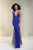 Xcite Prom - Halter Neckline with Lace Applique Gown 30539 in Blue