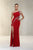 Xcite Prom - Embellished One-Shoulder Jersey  Gown 30550 in Red