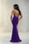 Xcite Prom - Plunging Halter Long Dress 30554 in Purple