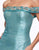 Cassandra Stone - 30577A Embellished Off Shoulder Taffeta Mermaid Gown in Blue and Green