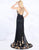 Mac Duggal Prom - 30578M Beaded Halter Strappy Back Embellished Gown In Black and Gold