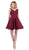 Dancing Queen - 3057 Beaded Lace Sweetheart A-line Homecoming Dress In Red