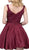 Dancing Queen - 3057 Beaded Lace Sweetheart A-line Homecoming Dress In Red