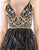 Mac Duggal Prom - 30580M Swirling Foliage Metallic Gilt Gown In Black and Gold