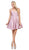 Dancing Queen - 3059 Sleek Pleated Surplice Homecoming Dress In Pink
