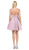 Dancing Queen - 3059 Sleek Pleated Surplice Homecoming Dress In Pink