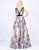 Cassandra Stone - 40898A Plunging V-Neck Sequined Evening Gown  In Multi-Color