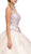 Bejeweled Lace Illusion Halter Evening Gown