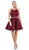 Dancing Queen - 3062 Satin A-Line Homecoming Cocktail Dress in Red