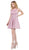 Dancing Queen - 3062 Satin A-Line Homecoming Cocktail Dress in Pink