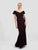 Daymor Couture - Ruffled Cap Sleeved Evening Gown 306 in Purple