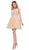 Dancing Queen - 3070 Beaded Lace Fit And Flare Cocktail Dress In Neutral and Yellow