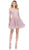 Dancing Queen - 3070 Beaded Lace Fit And Flare Cocktail Dress In Pink