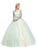 Bejeweled Lace Illusion Bateau Evening Gown