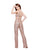 Primavera - 3070 Stunning Sleeveless Sequined Jumpsuit in Pink