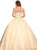 Eureka Fashion - 3077 Sleeveless Beaded Illusion Scoop Ballgown in Neutral
