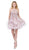 Dancing Queen - 3078 Halter Lace Top and Tulle Skirt Cocktail Dress In Pink