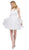 Dancing Queen - 3078 Halter Lace Top and Tulle Skirt Cocktail Dress In White