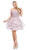 Dancing Queen - 3079 Off Shoulder Tiered Tulle Homecoming Dress in Pink