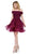 Dancing Queen - 3079 Off Shoulder Tiered Tulle Homecoming Dress in Red