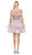 Dancing Queen - 3079 Off Shoulder Tiered Tulle Homecoming Dress in Pink