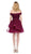 Dancing Queen - 3079 Off Shoulder Tiered Tulle Homecoming Dress in Red
