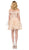 Dancing Queen - 3079 Off Shoulder Tiered Tulle Homecoming Dress in Neutral