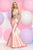 Zoey Grey - Two Piece Embellished Cropped Top Gown 30801 in Pink and Multi-Color