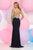 Zoey Grey - Bead Embellished Sweetheart Jersey Dress 30806 in Blue