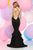 Zoey Grey - Plunge Sweetheart Ponte Mermaid Gown  30817 in Black