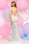 Zoey Grey - Laced Illusion High Neck Dress 30819 in White and Neutral