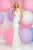 Zoey Grey - Plunging Long Dress 30829 in White