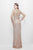 Primavera Couture - 3082 Beaded Illusion Jewel Fitted Dress In Neutral
